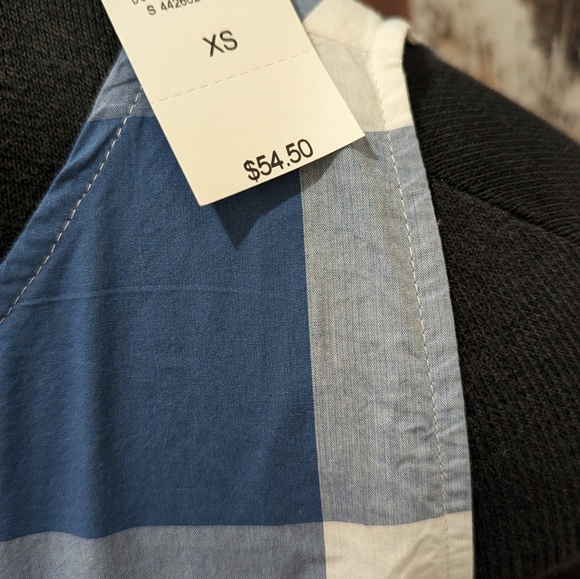 LOFT Blue and White Checkered Blouse - Picture 4 of 7